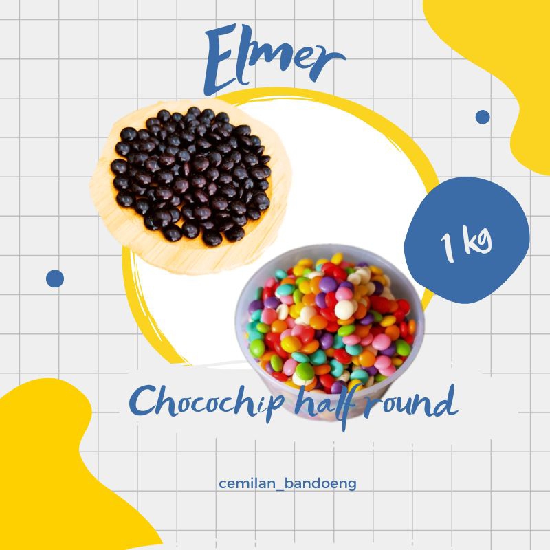 

ELMER chocochips halfround kemasan 1 kg