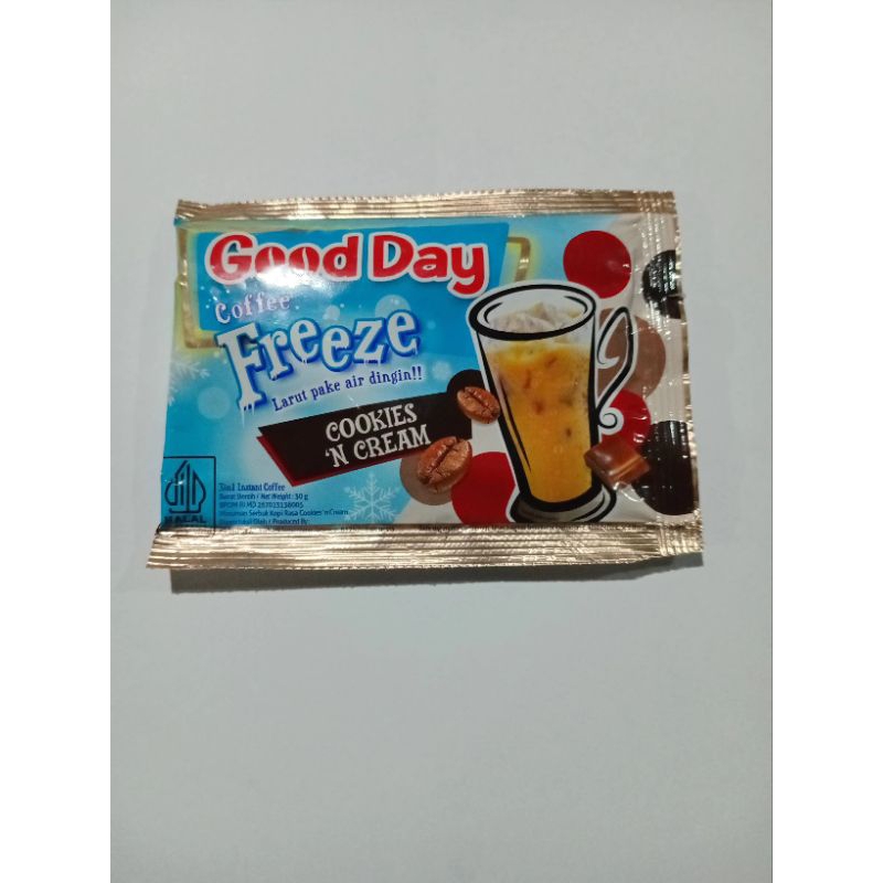 

good day freeze cookies cream per sachet