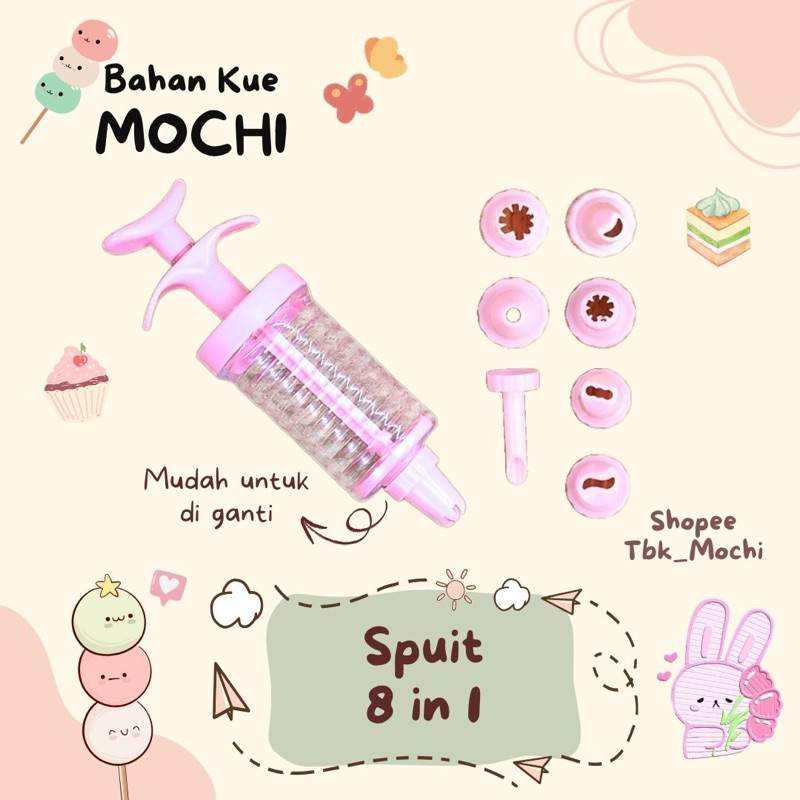 Spuit kue 8 in 1 / Spuit Kue Plastik Instan / Spuit Kue