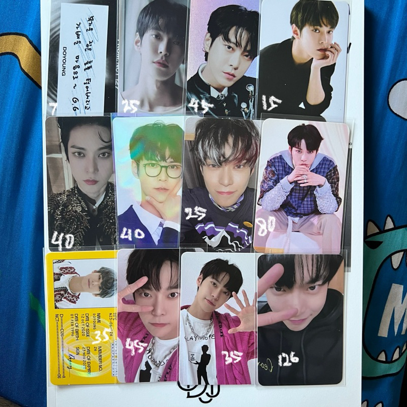 [ready] aab all about doyoung dy nct 127 slowacid postcard holo hologram sticker sticky id card reso