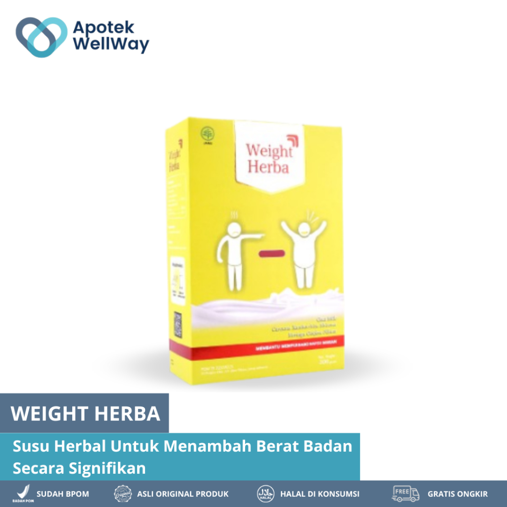

Weight Herba 1 Box - Susu Herbal Penambah Nafsu Makan & Penggemuk Berat Badan | 200gr