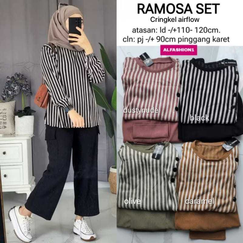 LD 110 120 130CM XL XXL XXXL ONE SET RAMOSA JUMBO ONE SET SALUR CRINGKEL AIRFLOW CELANA POLOS CARGO