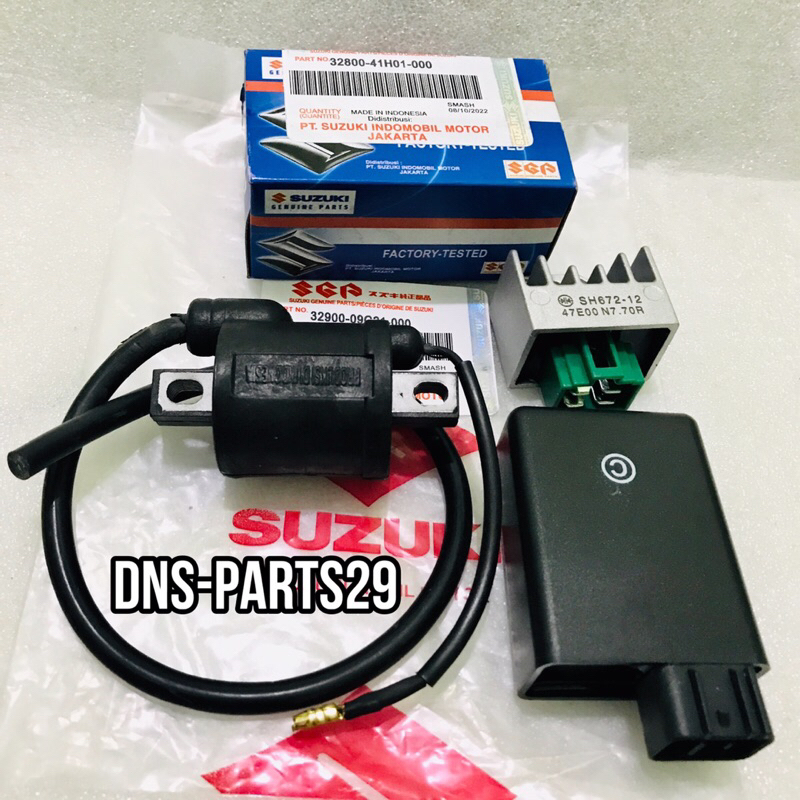 PAKET PENGAPIAN 3 ITEM(cdi+coil+kiprok) SUZUKI SMASH 110 OLD/SMASH 110 NEW ORIGINAL SGP