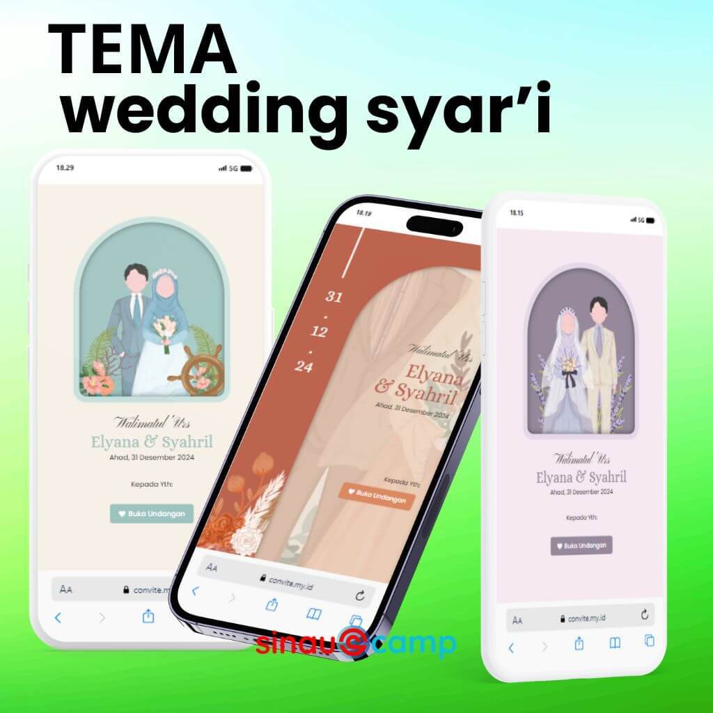 Undangan Website Pernikahan Wedding Syar’i Undangan Digital Online Wedding Invitation