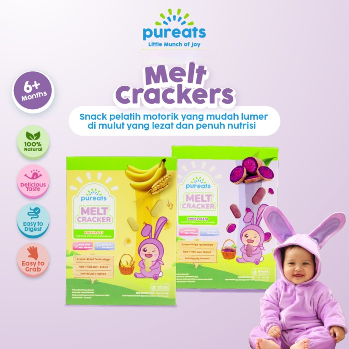 Pureats Melt Cracker - Sweet Potato & Banana Oat