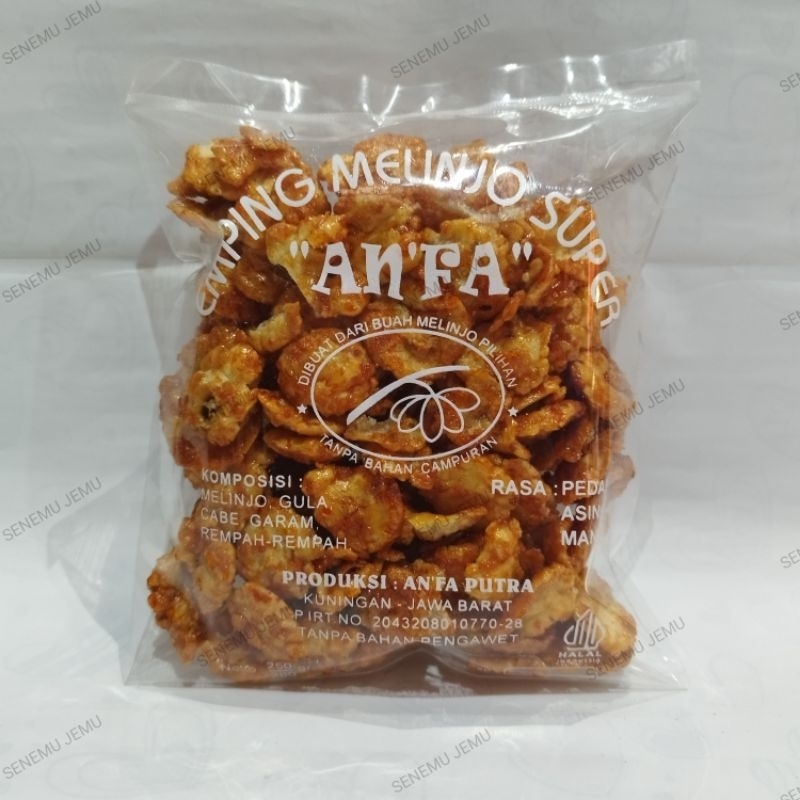 

Emping Melinjo super "ANFA" Pedes Manis 200gr Oleh-oleh Khas Kuningan