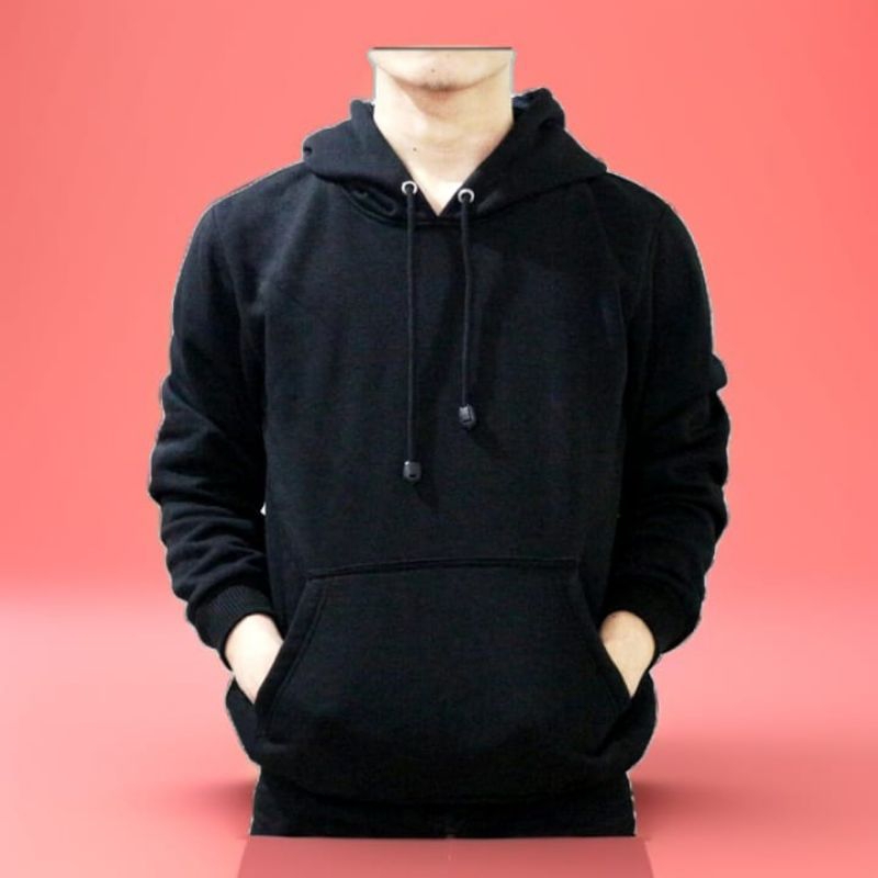Hoodie polos hitam tebal harga LELANG