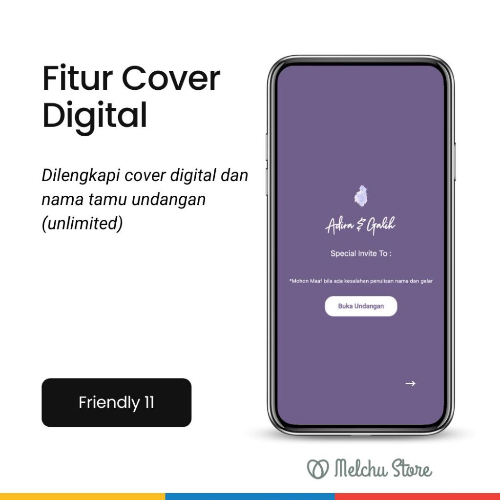 Undangan Pernikahan Digital Website Tanpa Foto Tema Friendly 11 Animasi Kartun Invitation Link
