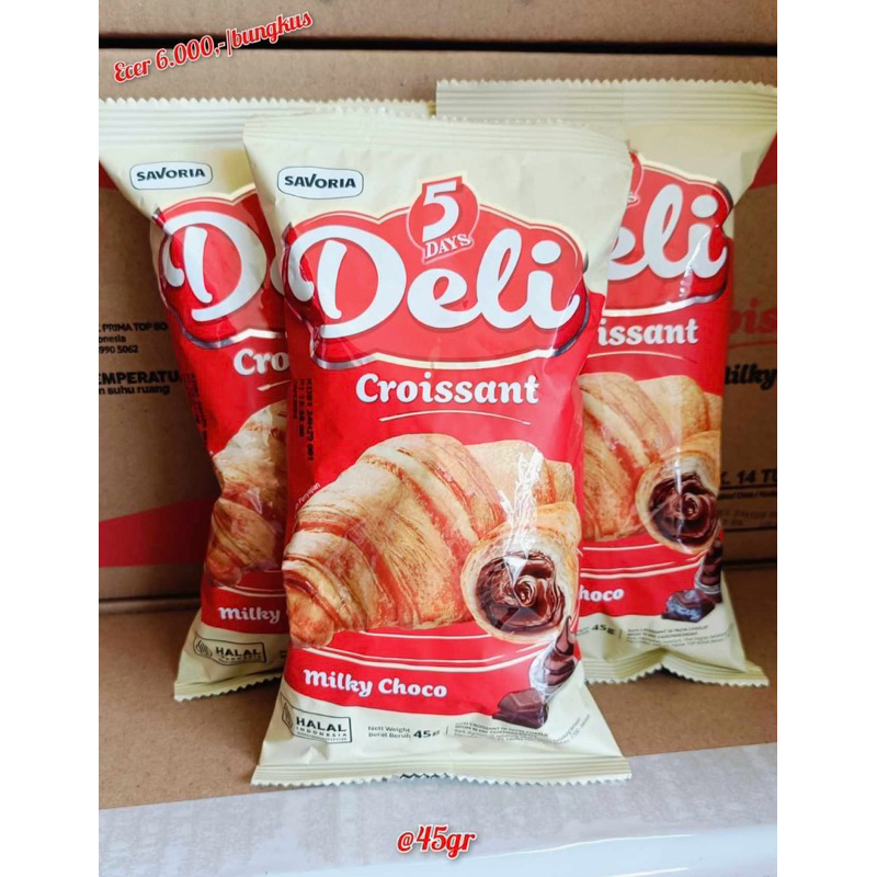 

DELI CROISSANT 45gr RASA MILKY CHOCO