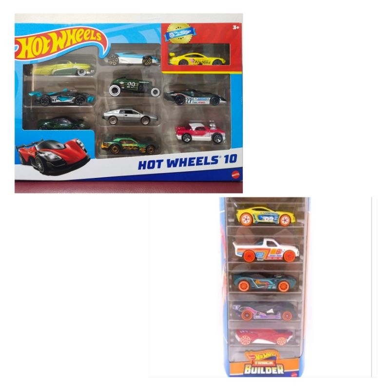 Hot Wheels HotWheels isi 5 & 10 Track Builder Die Cast Mainan Mobil-Mobilan