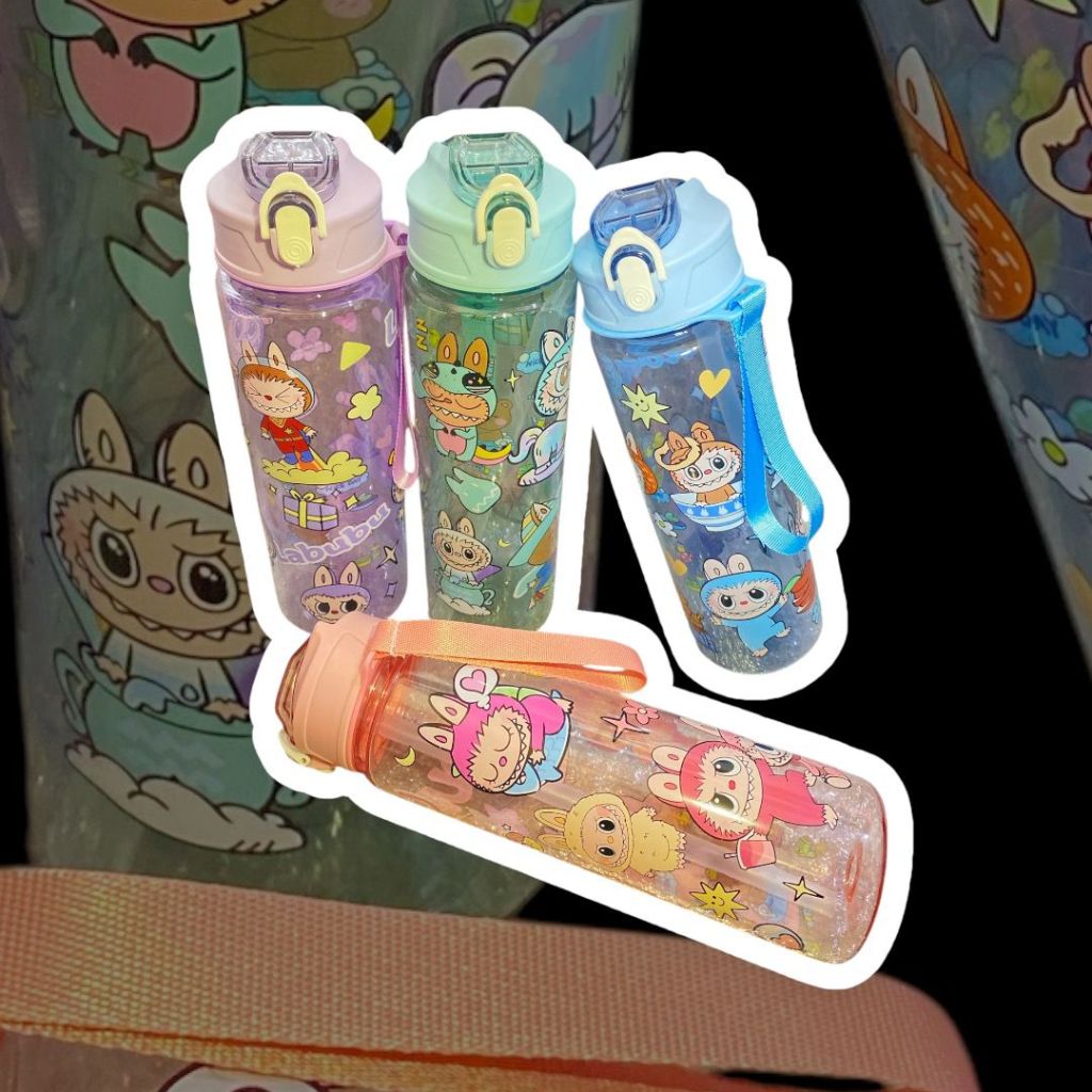 Botol Minum Smiggle Colorful Warna 600ml Motif Lucu Unik Bpa Free / Botol Minum Anak Smiggle Tali