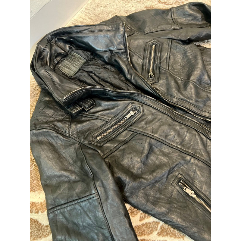 Jaket Kulit Jonggol Motoran Branded Tebel Keren Second Preloved