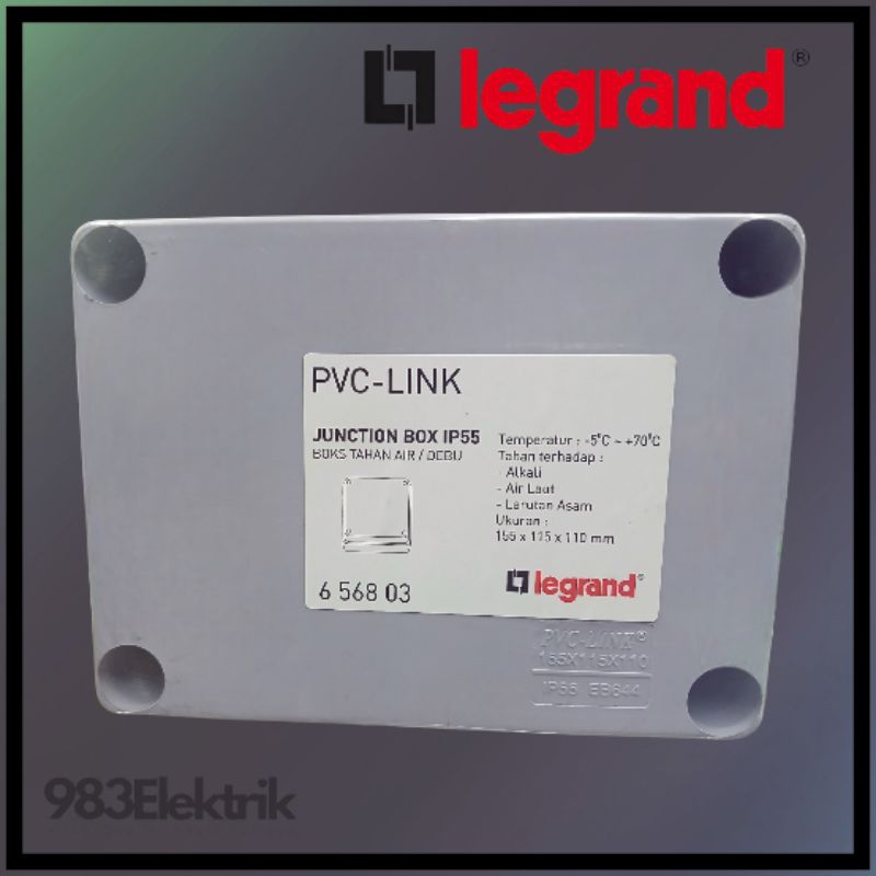 Junction Box Legrand 155×115×110 IP 55 merk legrand
