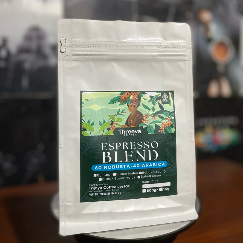 

ESPRESSO BLEND 60%ROBUSTA 40%ARABICA 500gr - GRADE 1 HOUSE BLEND Coffee Robusta Arabica - Bisa Biji Kopi Espresso blend atau Bubuk Kopi Espresso blend - Cocok Untuk Bahan Espresso, kopi susu brown sugar atau latte art