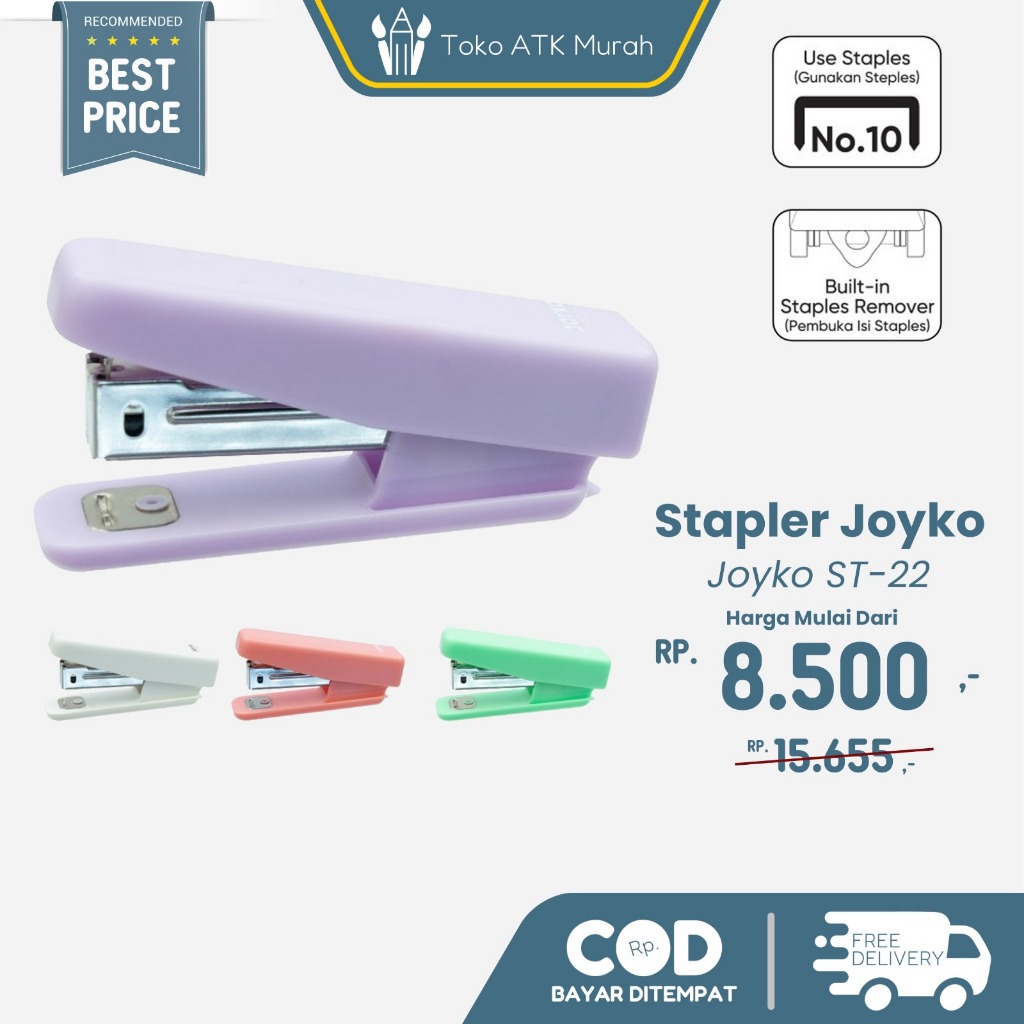

Stapler Joyko ST-22 Stepler Jepretan Sedang Semi Pastel Fancy