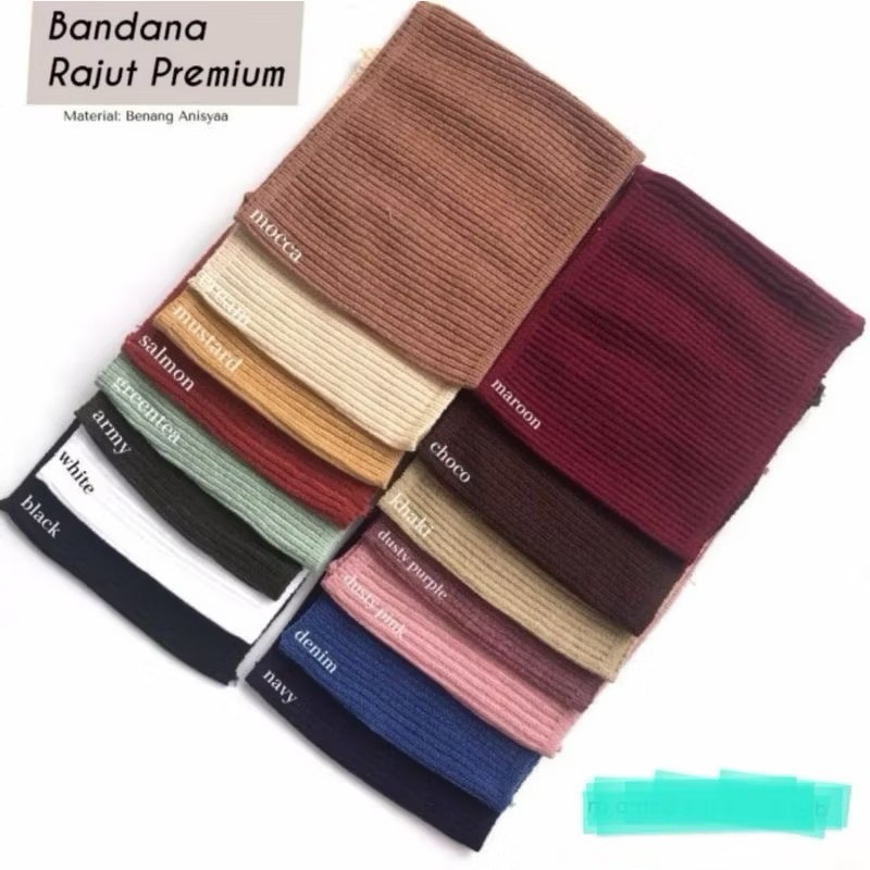 Ciput Rajut Inner Bandana Polos Premium Inner Hijab Premium Daleman Jilbab Alas kerudung Anti Pusing