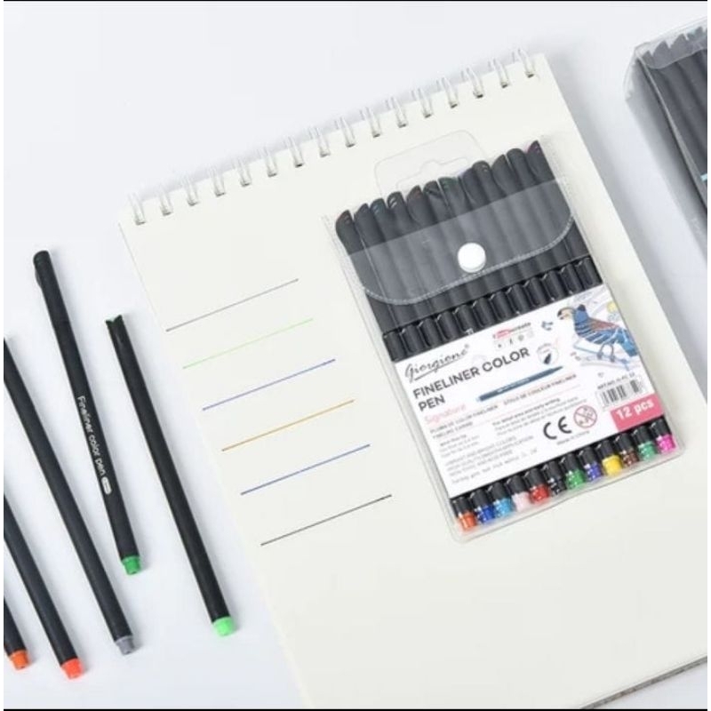 

Giorgione Fineliner Pen Set 0.4mm Pulpen Fineliner 12/24 Warna