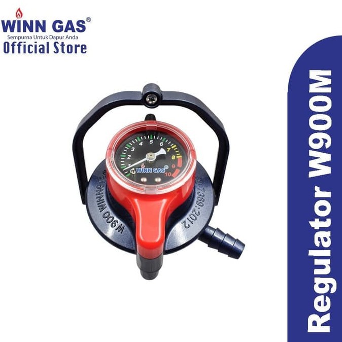 Winn Gas W900M Regulator Kompor Gas Meter Tekanan Rendah Pengunci Ganda Otomatis