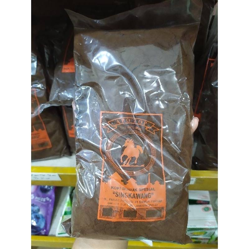 

KOPI BUBUK SINGKAWANG SPECIAL APO TOP CAP KUDA MAS & 89 500G