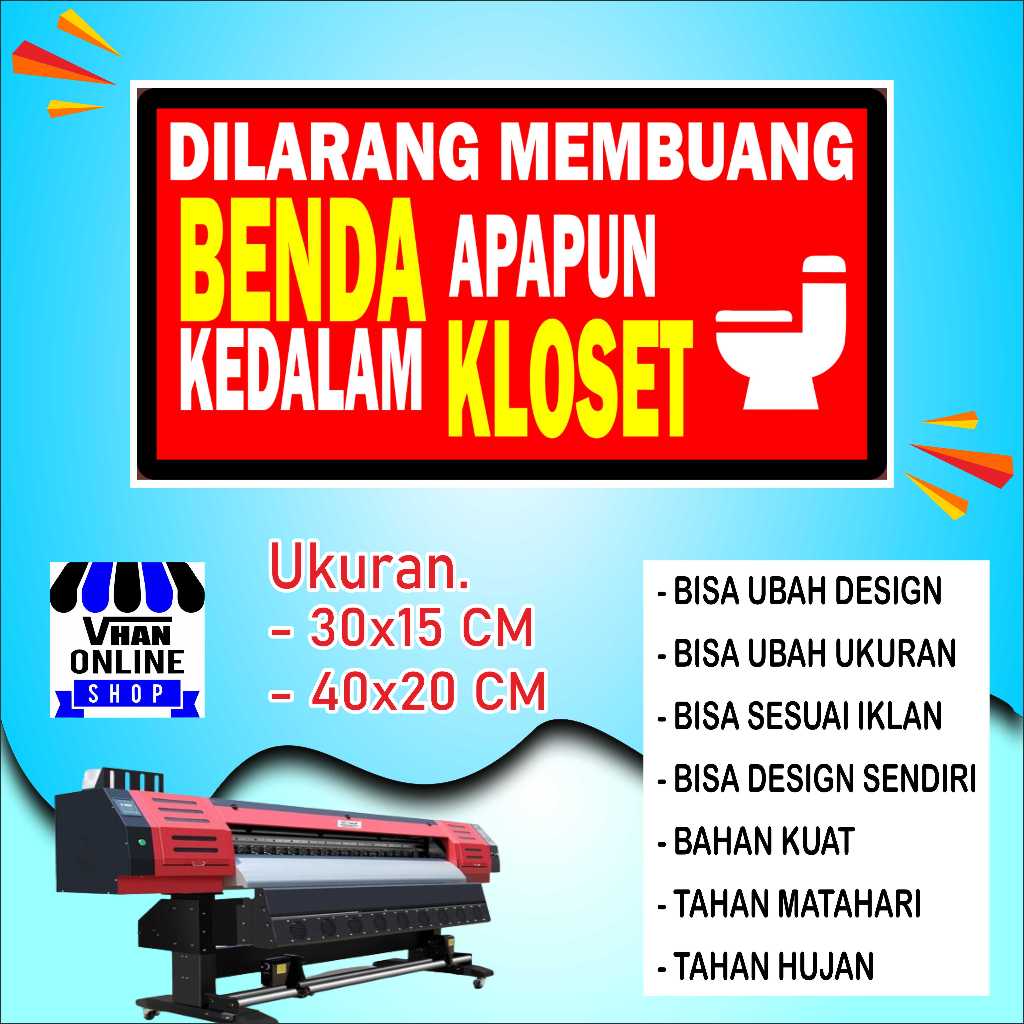 

Sticker Tempelan Untuk di WC Merah
