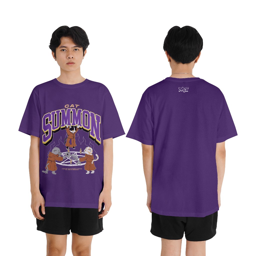 PROOF X NGT Dark Purple T-shirt Cat Summon Kaos Distro