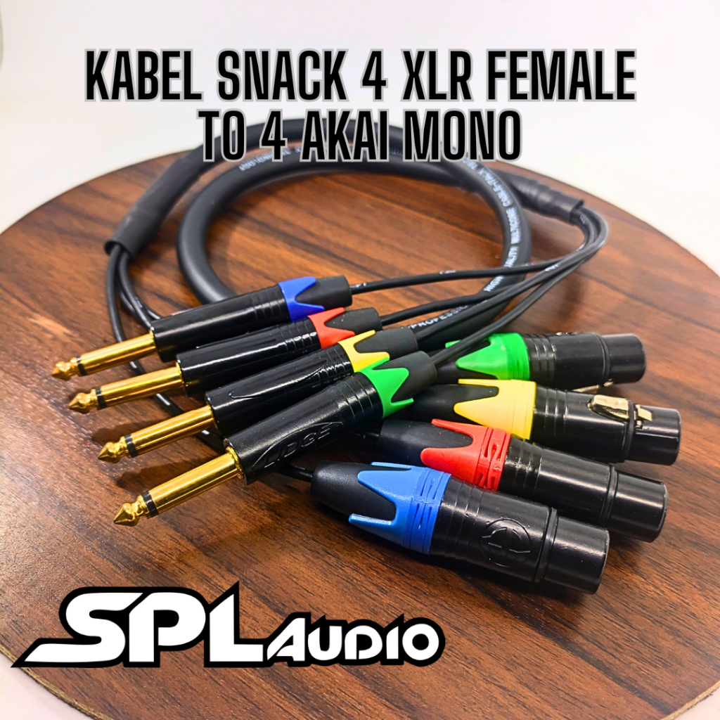Kabel Audio/Kabel Snake 4x XLR Female To 4X AKAI MONO Kabel Snake 4 Chanel Kabel SPL Audio