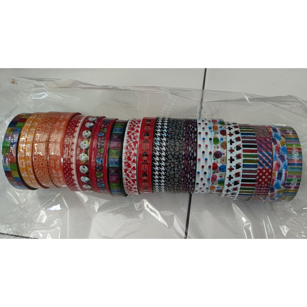 

1 buah selotip toples kado hadiah fancy / isolasi kartun gliter / selotip kartu ucapan serbaguna