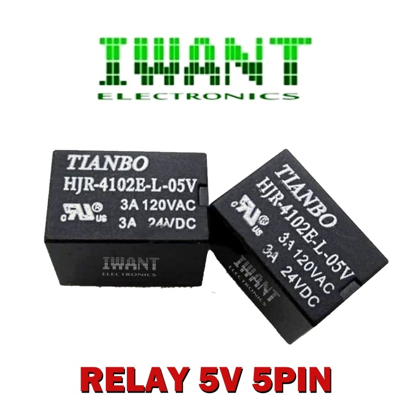 RELAY 5V 5PIN RELAY 9V 5PIN RELAY HJR 4102E L 05V 3A 120VAC 3A 24VDC HJR 4102E L 09V 3A 120VAC 3A 24