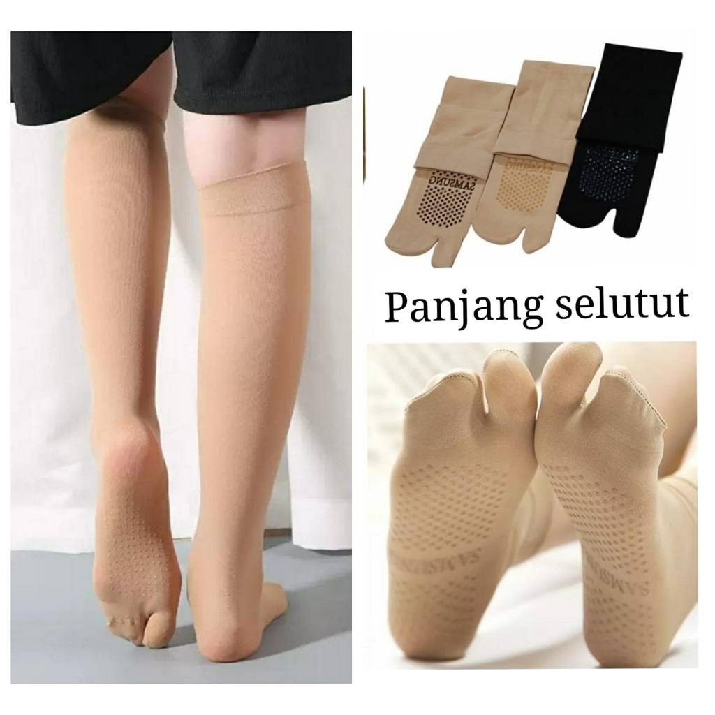 IVSHOP - Kaos Kaki Stocking Anti Licin Jempol Selutut Kaos Kaki Wanita Panjang Selutut Warna Kulit J