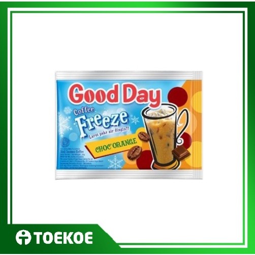 

TOEKOE Kopi Good Day Freeze Choco Orange Renceng Isi 10 Sachet