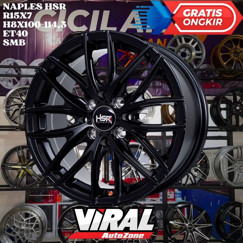 Velg Mobil Ring 15 HSR NAPLES R15 UNTUK AVANZA , MIRAGE , MARCH , CONFERO