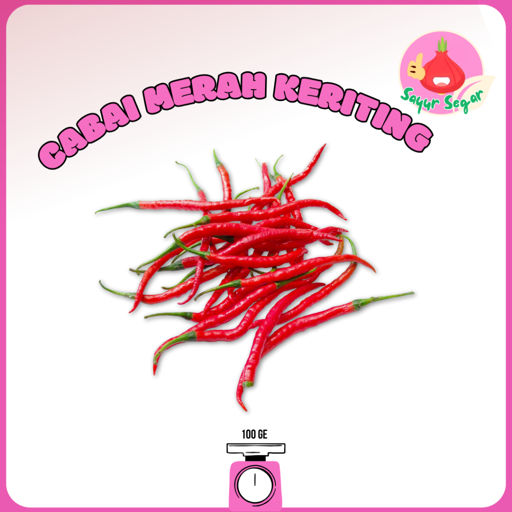 

Sayur Segar - Cabai Merah Keriting/Red Chilli 100 gr