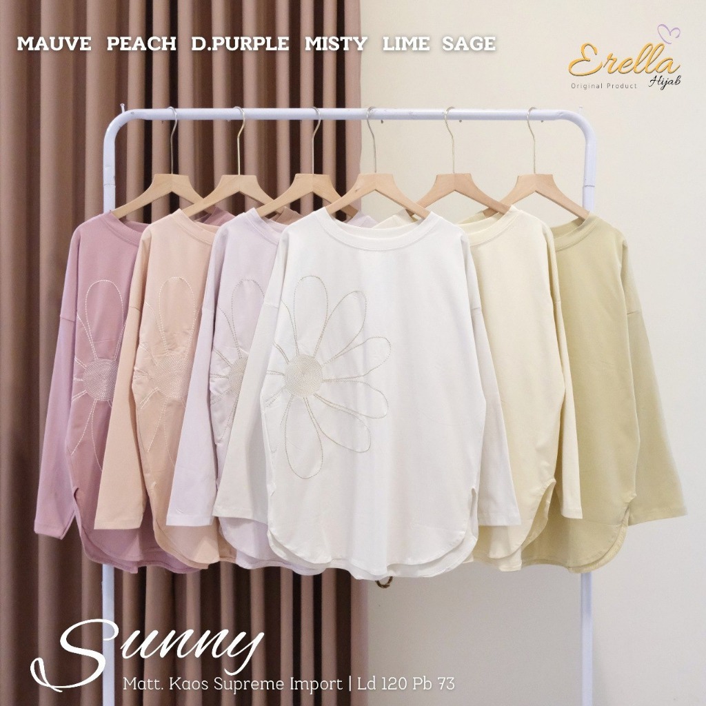 Sunny Blouse Kaos Supreme Premium Import Wanita Panjang Kekinian Bahan kaos supreme import