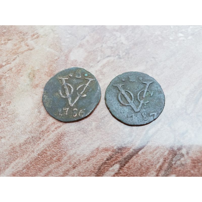 koin voc utrecht tahun urut 1786 dan 1787