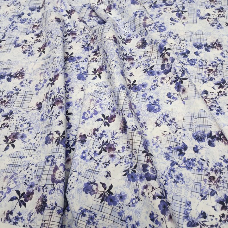 Kain katun motif bunga /Kain katun premium by katun italy