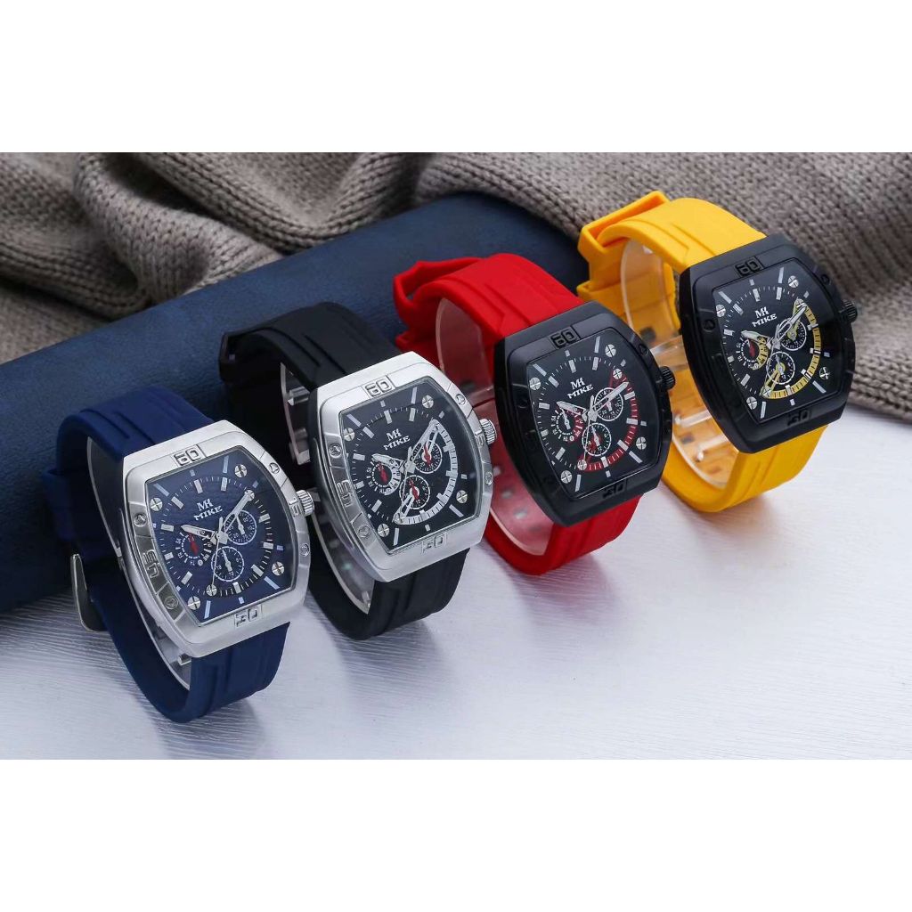 MK MIKE JAM TANGAN PRIA/FREEBOX+BATERAI CADANGAN/8901