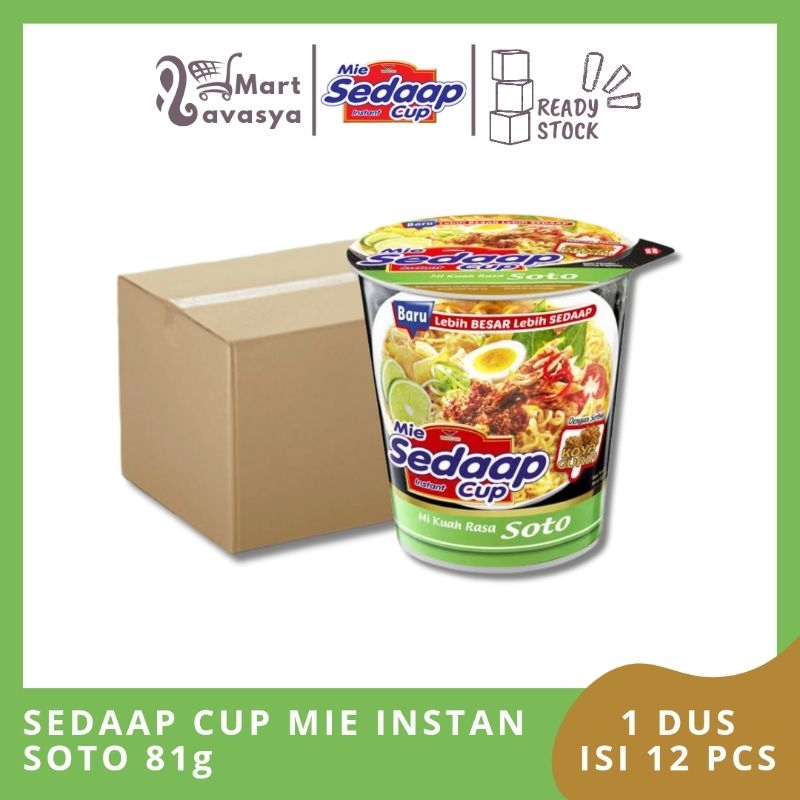 

SEDAAP CUP MIE INSTAN SOTO 81g - 1 DUS ISI 12 PCS - KOTA BANDUNG - LAVASYA MART