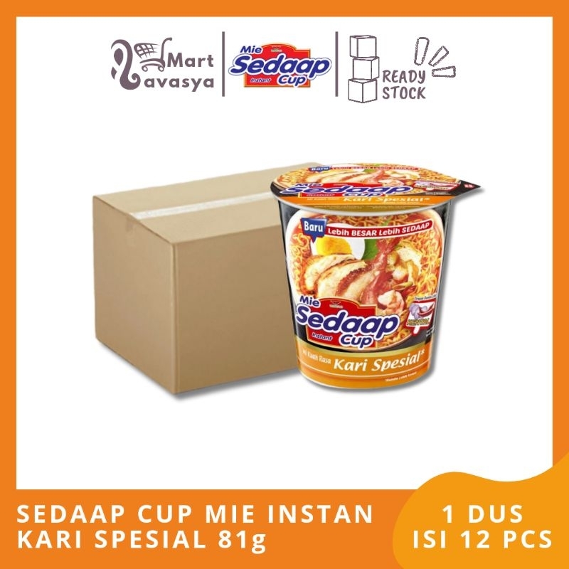 

SEDAAP CUP MIE INSTAN KARI SPESIAL 81g - 1 DUS ISI 12 PCS - KOTA BANDUNG - LAVASYA MART