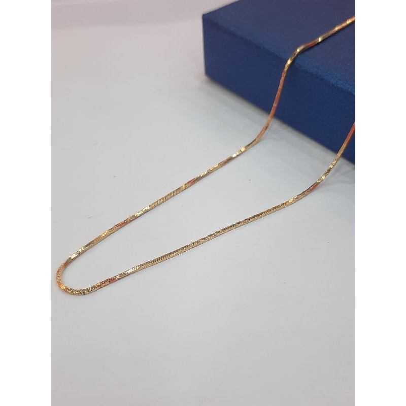 KALUNG KASANDRA BAHAN PERAK 925 DENGAN LAPIS MAS KUNING 24 TERSEDIA VARIANT BERAT (GRAM) 4 GRAM | KA