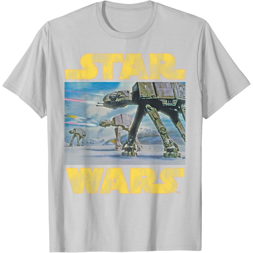 Baju Dewasa Star Wars Vintage Imperial AT-AT Battle of Hoth T-Shirt T-Shirt Fashion Pakaian Atasan K