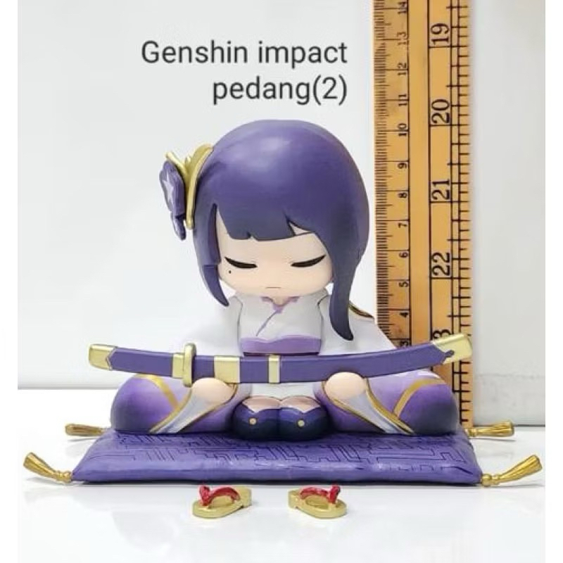 Figure Raiden Shogun Genshin Impact Pedang duduk