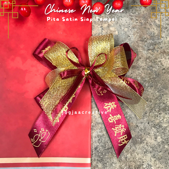 

READY PITA IMLEK SIAP PAKAI UKURAN 10-12 cm/ pita hampers imlek 2025 terbaru mewah / Hangtag Imlek Laris/ Hangtag Imlek 2025 tahun Ular