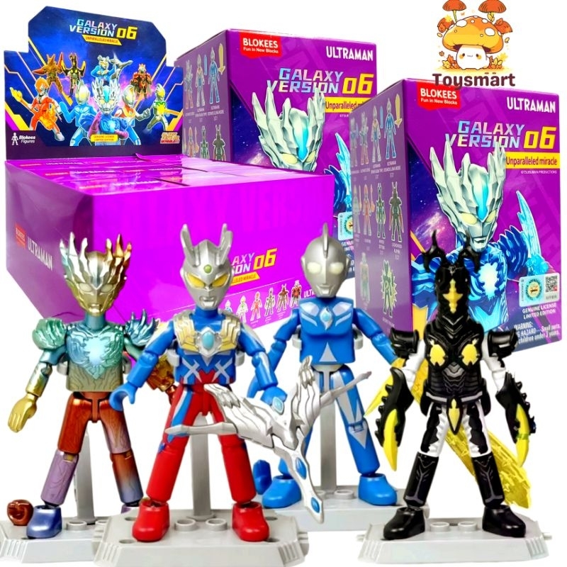 Blind Box Gacha Figure Ultraman Galaxy Version 06 Ultimate Shining Blokees Ultraman Zero Hyper zeton