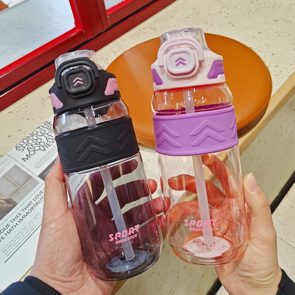 Botol Minum 2in1 GRIP KARET HANDLE JINJING 750 ml FREE BOX KEMASAN