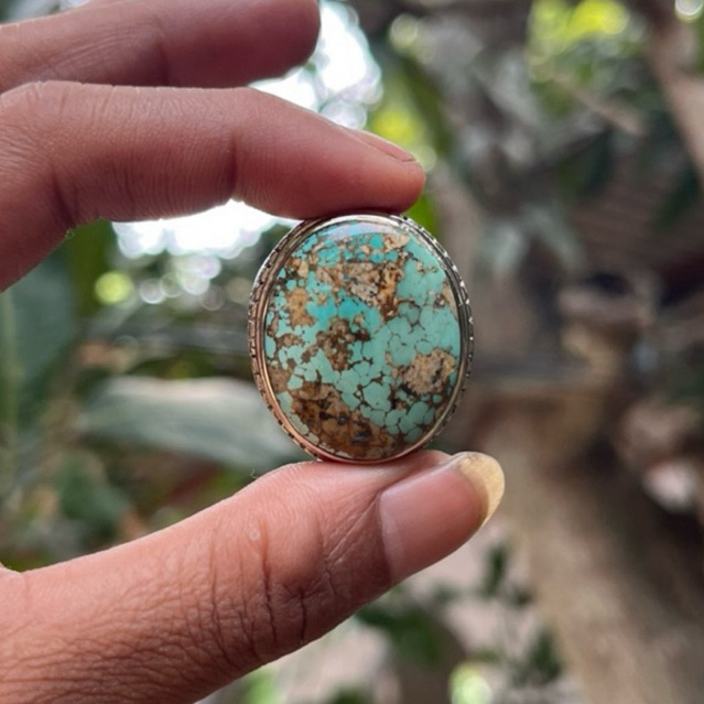 batu pirus persia gradasi hijau tosca