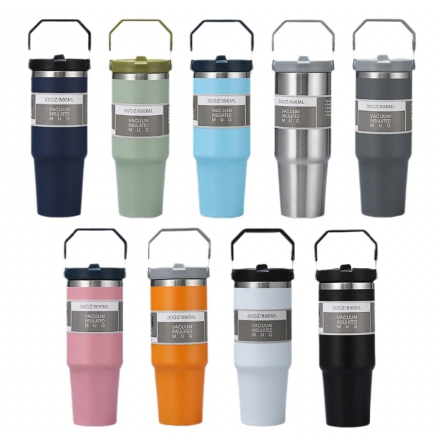 PROMO SALE Tumblr Termos Tumbler Classic Handle Mobil Jumbo Vacum 890ml Stainless Steel 304 Premium 