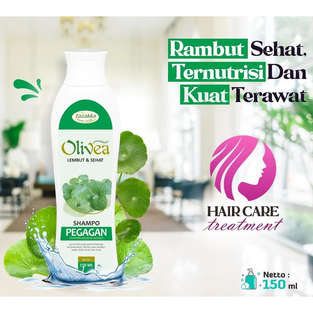 shampo olivea pegagan khasiat untuk mengobati rambut rontok ketombe melembutkan rambut isi 150ml