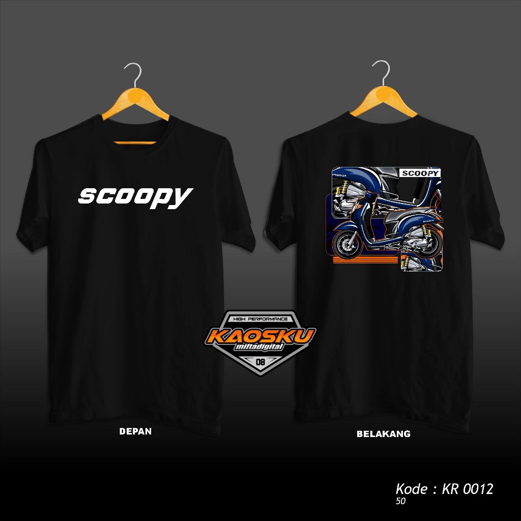 Kaos Racing Desain Scoopy Baju Distro Keren