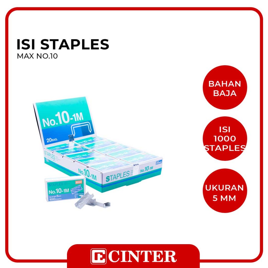 

MAX - ISI STAPLER / ANAK HEKTER / STAPLES KECIL NO.10