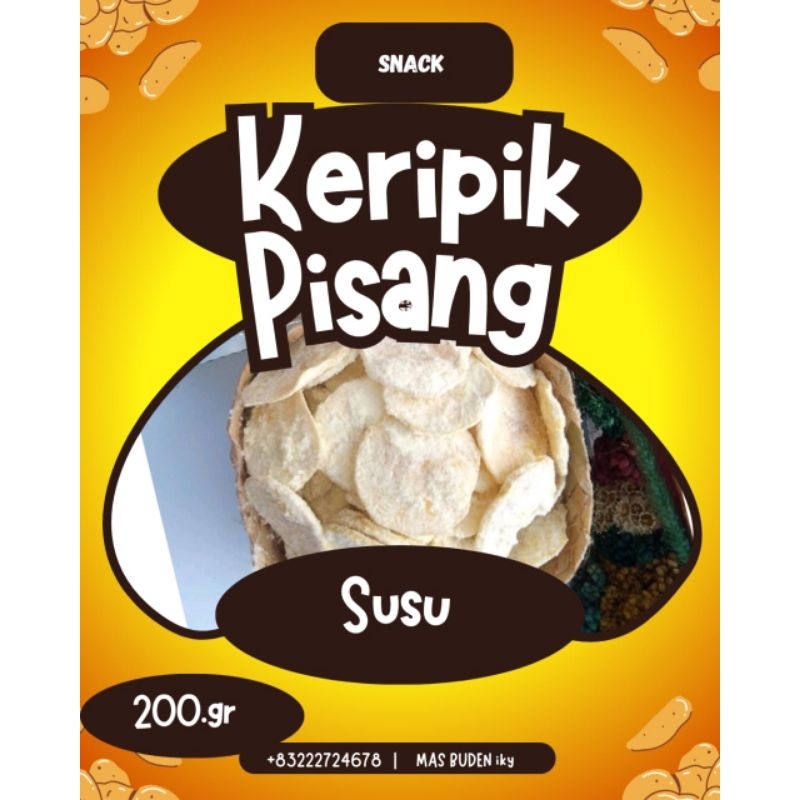 

(COD) keripik pisang rasa susu renyah dan gurih 200g